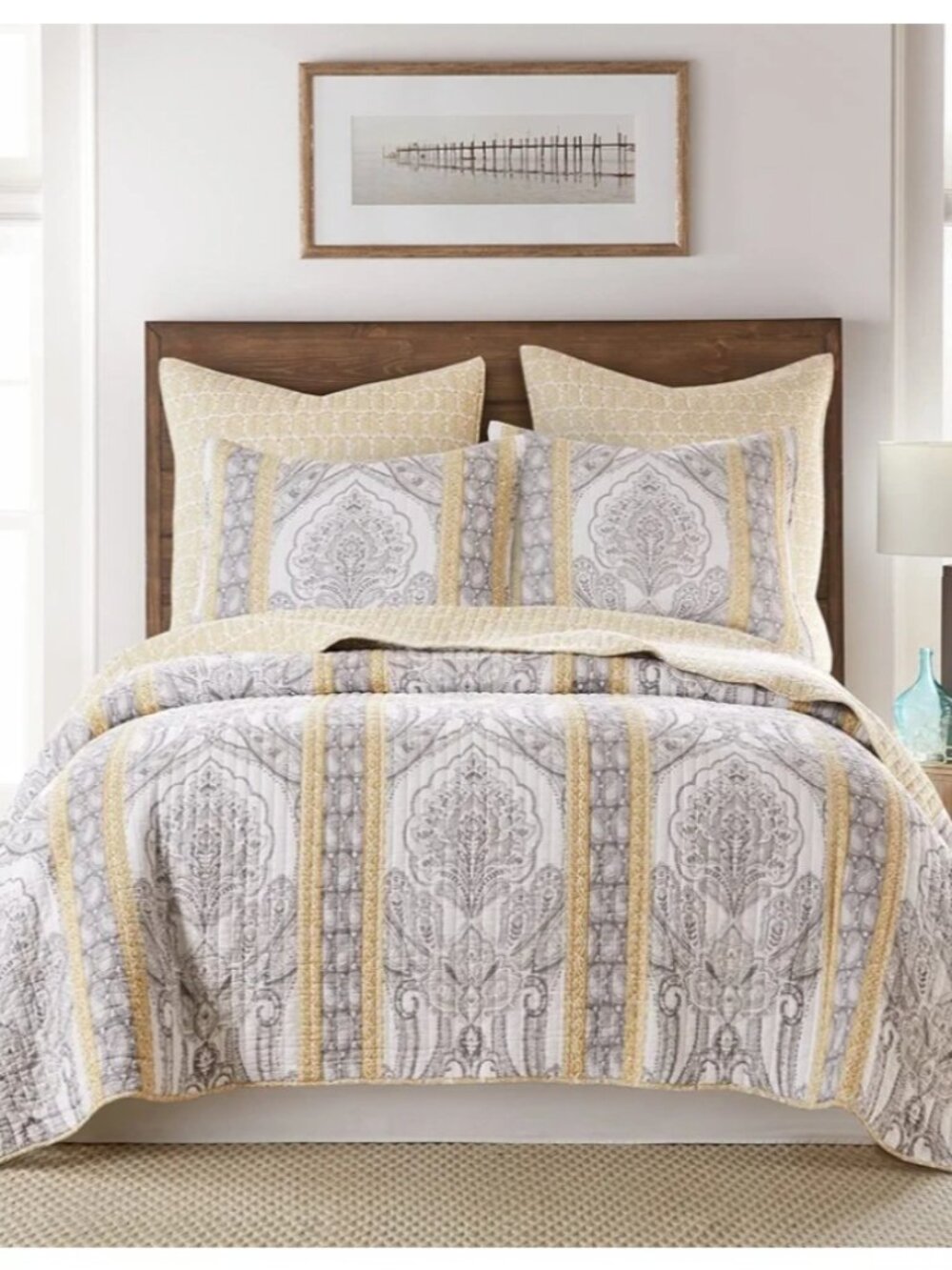 Queen size reversible quilt plus 2 shams by Levtex